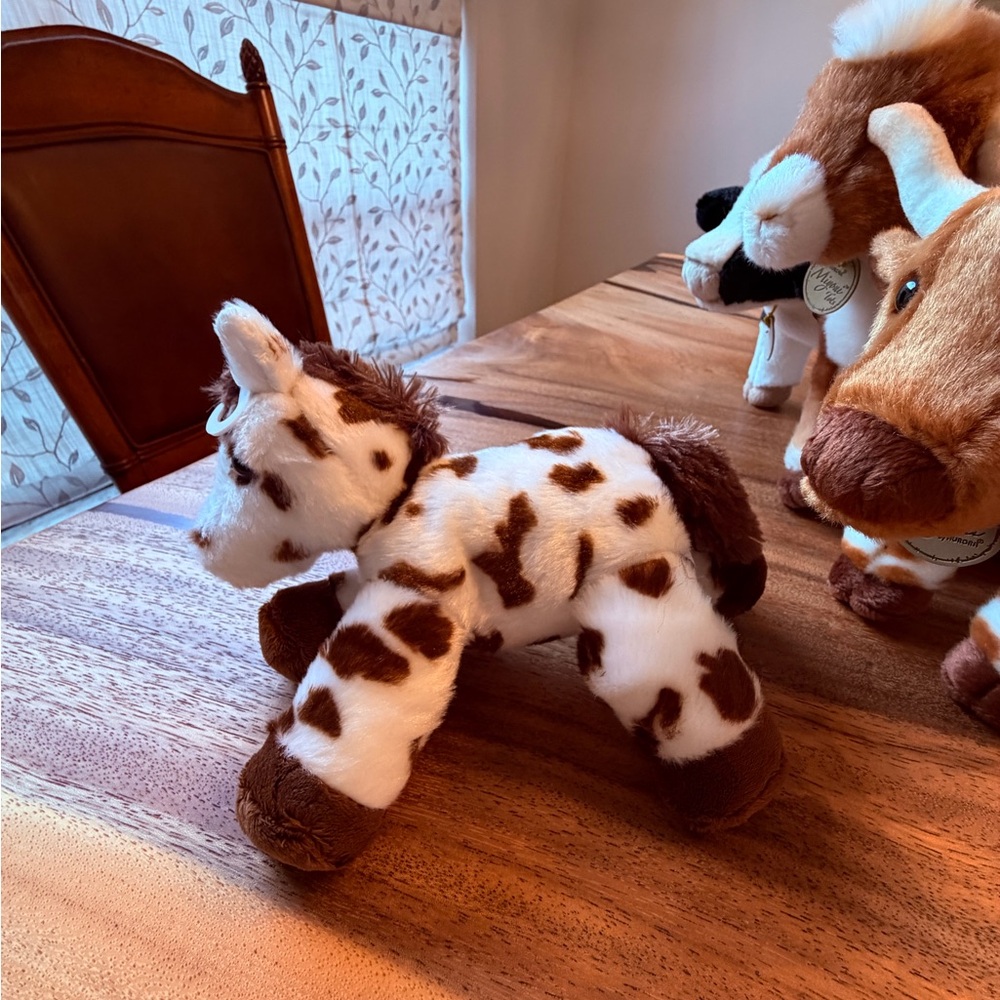 Plush Cow Home Accent Decor - Brown and White